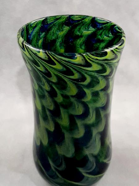 #01072601 Drinking glass SeaHawk colors 6''HX3.5''W $70.00