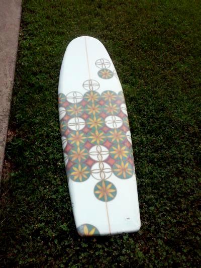 one of a kind 5'6" custom surfboard