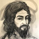 Jesus with Curly Beard