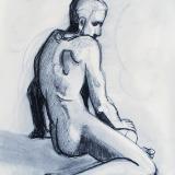 Seated Male Nude