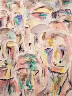The fading of faces in uncertain times. The fading of faces in uncertain times.