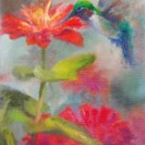 Faith (Hummingbird with Zinnias)