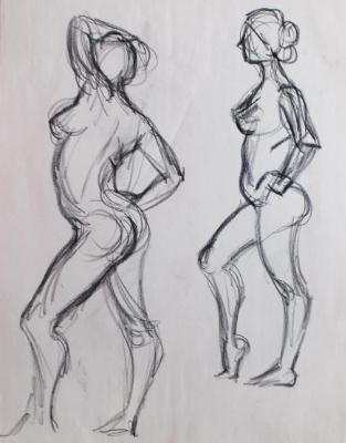 Standing Female Nudes (tiptoe) Standing Female Nudes (tiptoe)