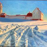Winter Lighthouse 18x24" oil