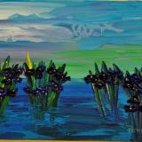 SOLD Out of the Water Series 9 x 12 Acrylic on Canvas board Embellished prints available 