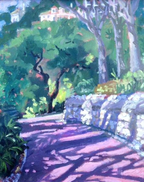 Alameda Gardens 1, 10x12 ins, oils on board