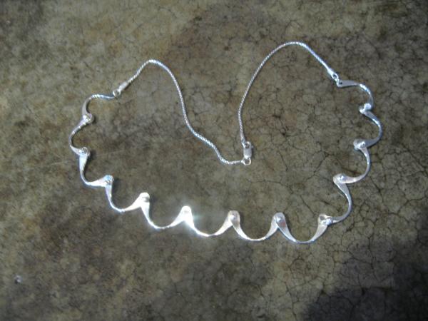 13-103 Scalloped Sterling Necklace