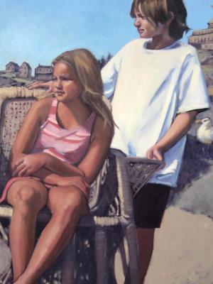 Monhegan Kids 24x42 oil Monhegan Kids 24x42 oil