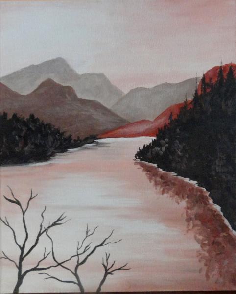 Autumn River and Mountains