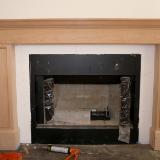 Custom solid alder fireplace mantle