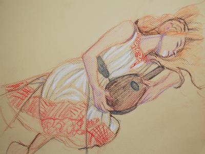 Olga, Reclining With Lute Olga, Reclining With Lute