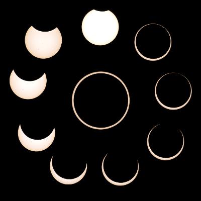 Annular Solar Eclipse Waning Sun Composite Annular Solar Eclipse Waning Sun Composite