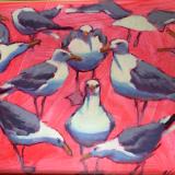 Gulls on Red 16x20" oil sold