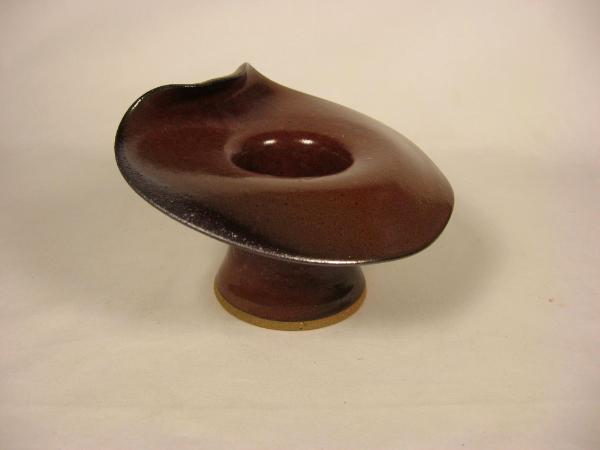 120321.E Flower Vase with Iron Red Glaze