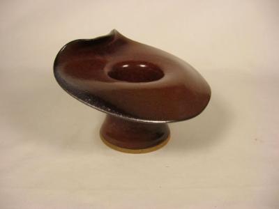 120321.E Flower Vase with Iron Red Glaze 120321.E Flower Vase with Iron Red Glaze