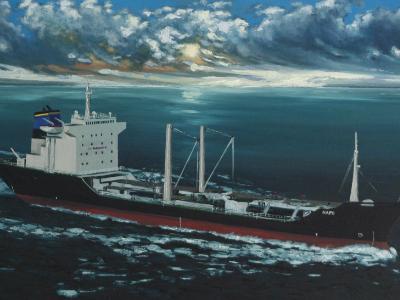 Ecuadoarian oil carrier "Napo", 120cm x 60cm, 2013 Ecuadoarian oil carrier "Napo", 120cm x 60cm, 2013