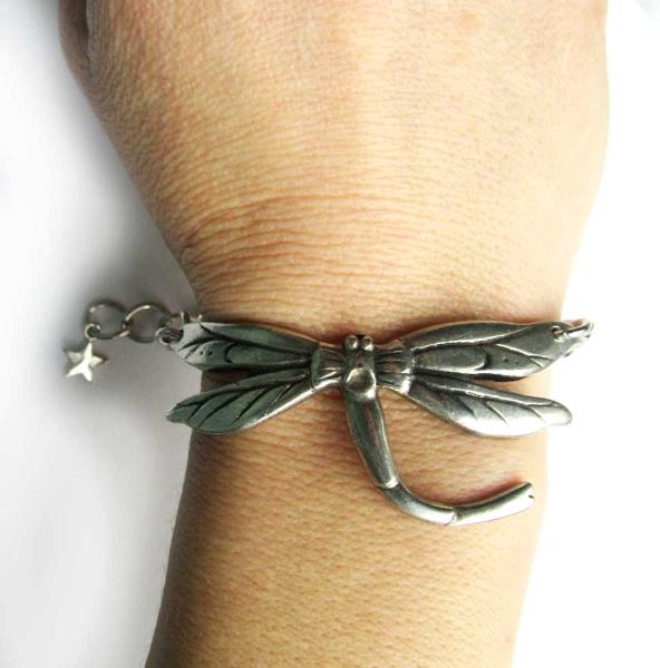 Art Nouveau Dragonfly bracelet statement jewelry dragonfly bangle