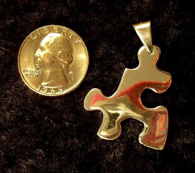 PUZZLE PIECE PENDANT (3M) 14kt GOLD PUZZLE PIECE PENDANT (3M) 14kt GOLD