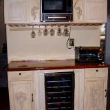 wine glass rack & microwave cabinet