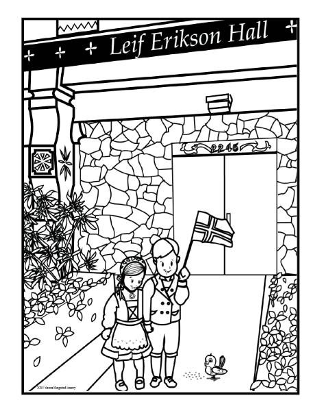 Lodge Coloring Book Page