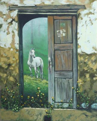 Behind the door, 100cm x 80cm, 2013 Behind the door, 100cm x 80cm, 2013