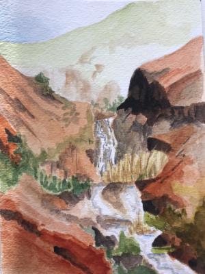 Waterfall in Cottonwood Creek, Lagunas (sold)