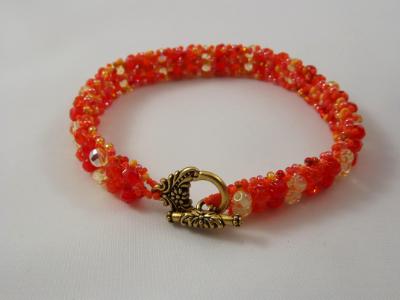B-81 orange ombre chevron bracelet B-81 orange ombre chevron bracelet
