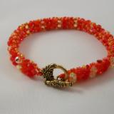 B-81 orange ombre chevron bracelet