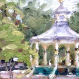 OTG1 The Victorian Bandstand, 6x4 ins, oils.