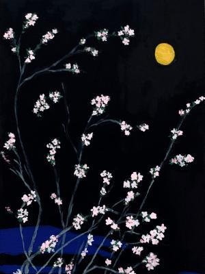 Apple Blossoms by Moonlight 