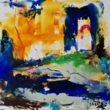 A bluebird, flying over his ravaged habitat, contemplates passing through a blue portal too an unknown land, that might...