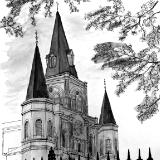 St. Louis Cathedral (B&W)