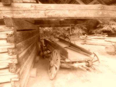 Cades Cove, TN   The Old Hay Wagon in the Great Smoky Mountain National Park