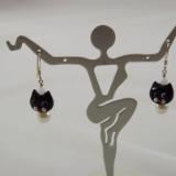 E-84 Black Cat Earrings