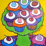 "Pop Art" Cupcake Platter