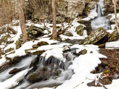 Partially Frozen Bushnellsville Falls Partially Frozen Bushnellsville Falls