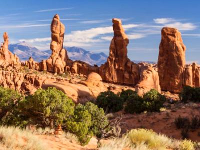 Marching Men and La Sal Mountains Marching Men and La Sal Mountains