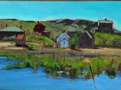 View From the Meadow in May 12x36" oil View From the Meadow in May 12x36" oil