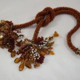 N-87 Rootbeer Crocheted Rope Tassel Necklace