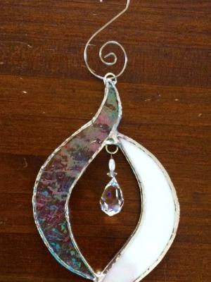 Abstract White & Clear Suncatcher Abstract White & Clear Suncatcher