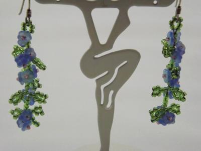 E-101 Blue Hydrangea Earrings E-101 Blue Hydrangea Earrings