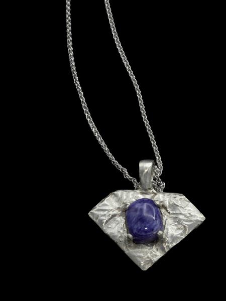 Charoite and Sterling Pendant
