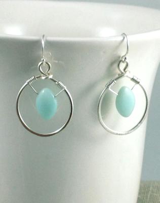 Framed Amazonite Earrings Framed Amazonite Earrings