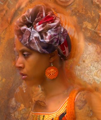 The lady with the orange earing The lady with the orange earing