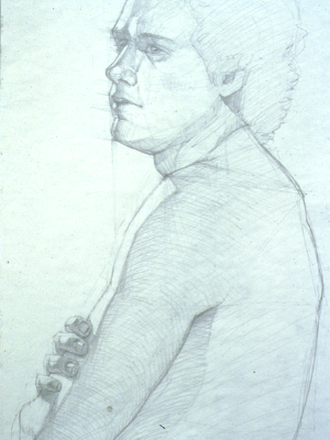 Male Figure Study, Graphite