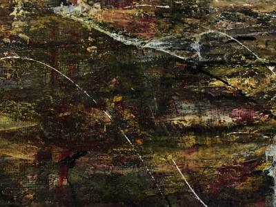 Matted Mini Abstract #25 (Olive Series 19-28) Matted Mini Abstract #25 (Olive Series 19-28)