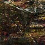 Matted Mini Abstract #25 (Olive Series 19-28)