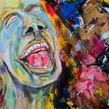 Laughing at the madness of the world. 