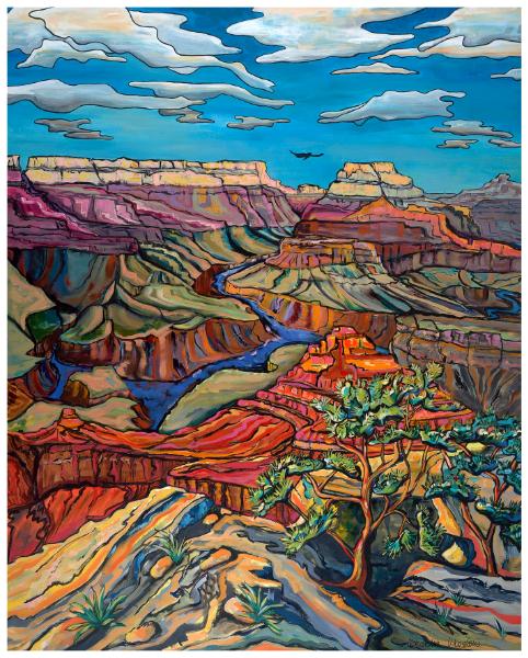 Grand Canyon: My Perspective - 60x48 Original Acrylic on Gallery Wrap Canvas - SOLD