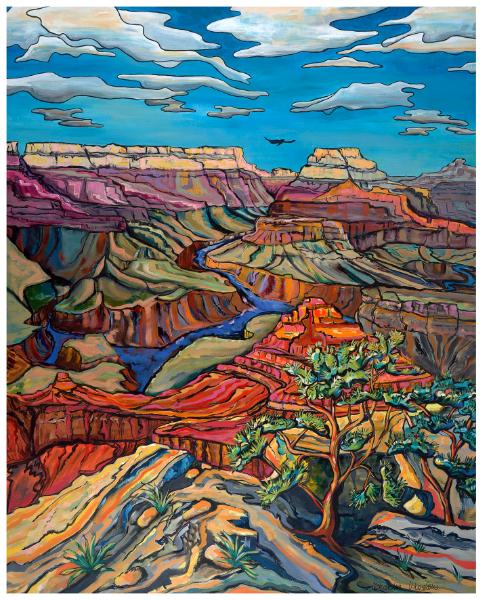 Grand Canyon: My Perspective - 60x48 Original Acrylic on Gallery Wrap Canvas - SOLD